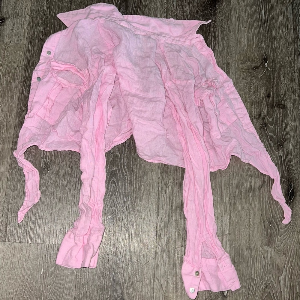 Zara Light Pink Linen Shirt - Soft Blush